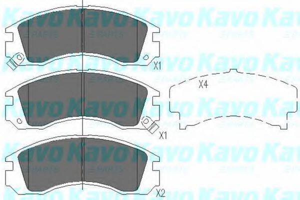 Комплект гальмівних колодок, дискове гальмо KAVO PARTS KBP-5503