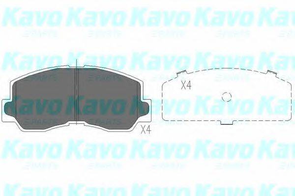 Комплект гальмівних колодок, дискове гальмо KAVO PARTS KBP-5532