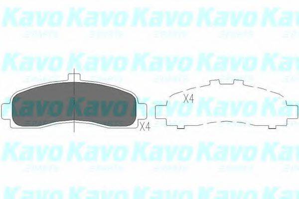 Комплект гальмівних колодок, дискове гальмо KAVO PARTS KBP-6505