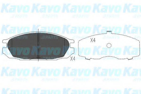 Комплект гальмівних колодок, дискове гальмо KAVO PARTS KBP-6510