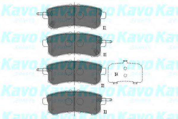 Комплект гальмівних колодок, дискове гальмо KAVO PARTS KBP-6589