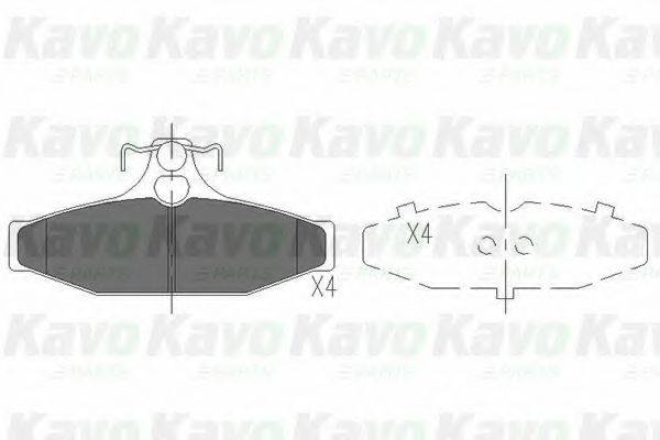 Комплект гальмівних колодок, дискове гальмо KAVO PARTS KBP-7503