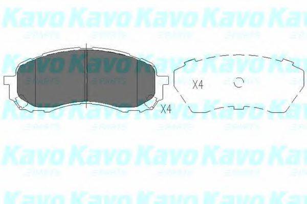 Комплект гальмівних колодок, дискове гальмо KAVO PARTS KBP-8018