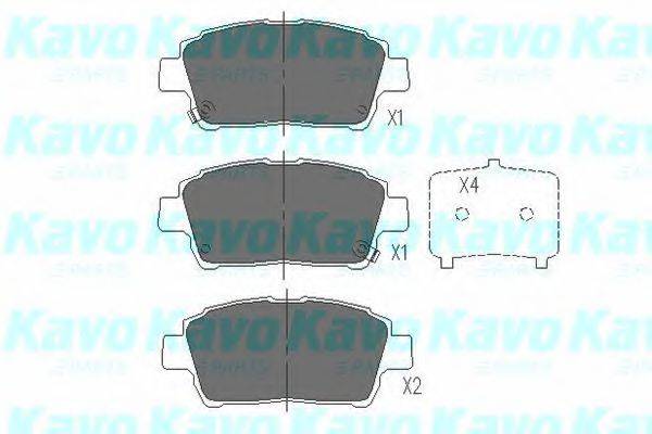 Комплект гальмівних колодок, дискове гальмо KAVO PARTS KBP-9009