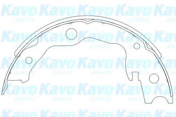 Комплект гальмівних колодок KAVO PARTS KBS-7403