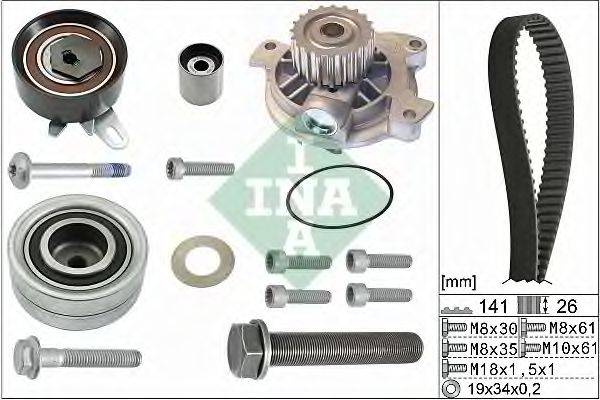 Водяний насос + комплект зубчастого ременя INA 530 0482 30