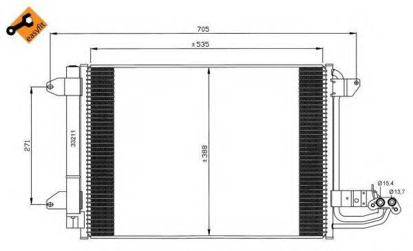 NRF 35520 Конденсатор, кондиціонер