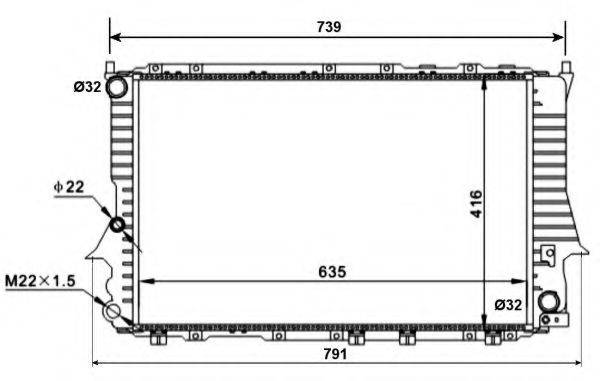 Радіатор, охолодження двигуна NRF 51318