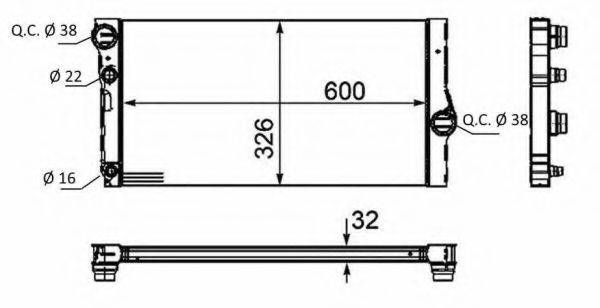 Радіатор, охолодження двигуна NRF 58466