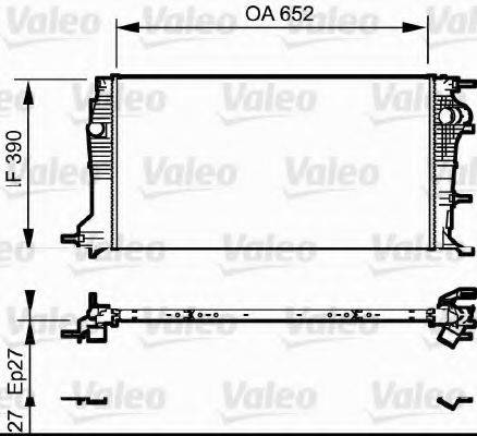 Радіатор, охолодження двигуна VALEO 735182