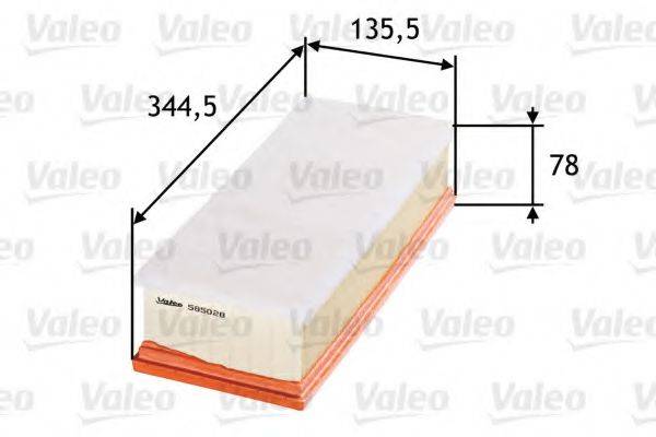 Повітряний фільтр VALEO 585028