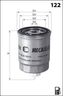 Паливний фільтр MECAFILTER ELG5228