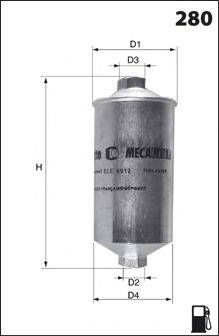 Паливний фільтр MECAFILTER ELE3569