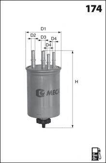 Паливний фільтр MECAFILTER ELG5332