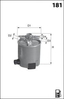 Паливний фільтр MECAFILTER ELG5401