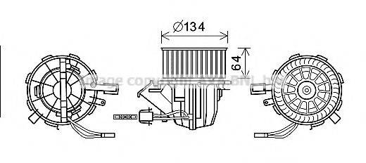 Електродвигун, вентиляція салону AVA QUALITY COOLING AI8391