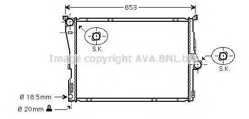 Радіатор, охолодження двигуна AVA QUALITY COOLING BW2304