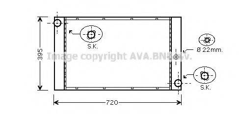 Радіатор, охолодження двигуна AVA QUALITY COOLING BW2337