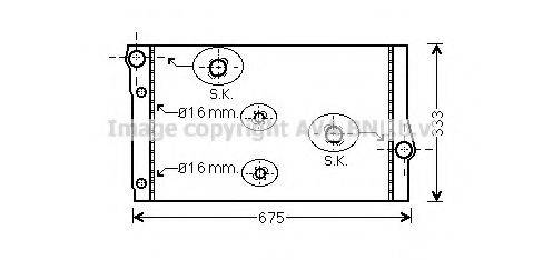 Радіатор, охолодження двигуна AVA QUALITY COOLING BW2410