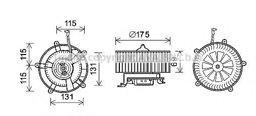 Електродвигун, вентиляція салону AVA QUALITY COOLING BW8478