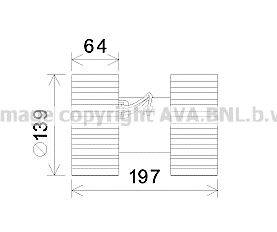 Електродвигун, вентиляція салону AVA QUALITY COOLING BW8480