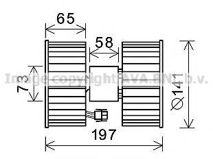 Електродвигун, вентиляція салону AVA QUALITY COOLING BW8483