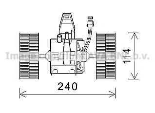 Електродвигун, вентиляція салону AVA QUALITY COOLING BW8491