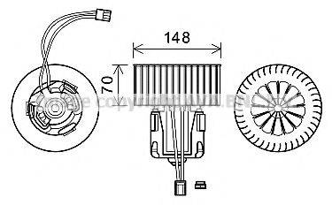 Електродвигун, вентиляція салону AVA QUALITY COOLING BW8539