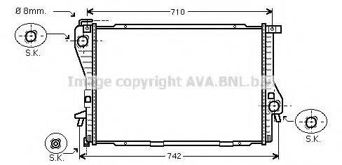 Радіатор, охолодження двигуна AVA QUALITY COOLING BWA2300