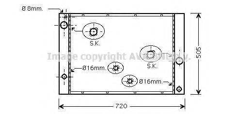 Радіатор, охолодження двигуна AVA QUALITY COOLING BWA2338