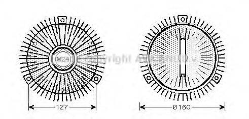 Зчеплення, вентилятор радіатора AVA QUALITY COOLING BWC323