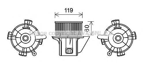 Електродвигун, вентиляція салону AVA QUALITY COOLING CN8299