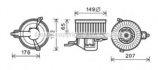 Електродвигун, вентиляція салону AVA QUALITY COOLING CN8511