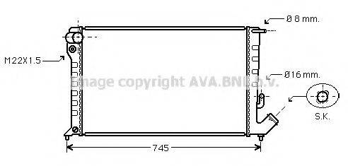 Радіатор, охолодження двигуна AVA QUALITY COOLING CNA2151