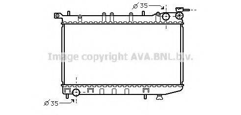 Радіатор, охолодження двигуна AVA QUALITY COOLING DN2174