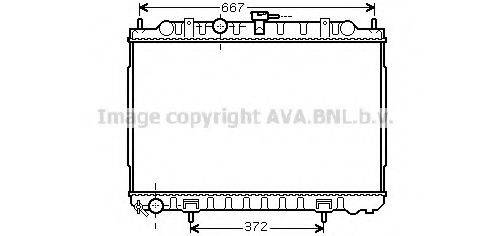 Радіатор, охолодження двигуна AVA QUALITY COOLING DN2238