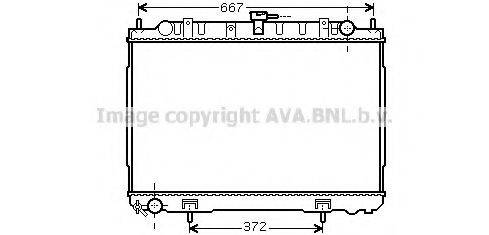 Радіатор, охолодження двигуна AVA QUALITY COOLING DN2241