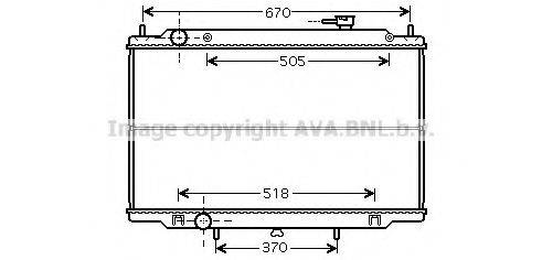 Радіатор, охолодження двигуна AVA QUALITY COOLING DN2302