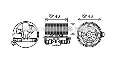 Електродвигун, вентиляція салону AVA QUALITY COOLING DN8383