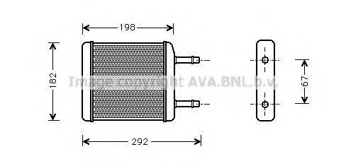 Теплообмінник, опалення салону AVA QUALITY COOLING DW6024