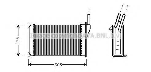 Теплообмінник, опалення салону AVA QUALITY COOLING FD6093