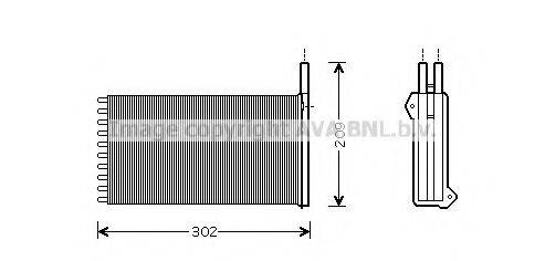 Теплообмінник, опалення салону AVA QUALITY COOLING FD6154