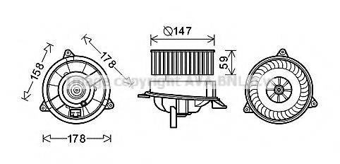 Електродвигун, вентиляція салону AVA QUALITY COOLING FD8495