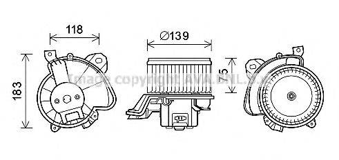 Електродвигун, вентиляція салону AVA QUALITY COOLING FT8431