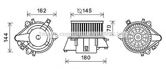 Електродвигун, вентиляція салону AVA QUALITY COOLING FT8437