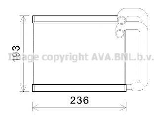 Теплообмінник, опалення салону AVA QUALITY COOLING HY6391