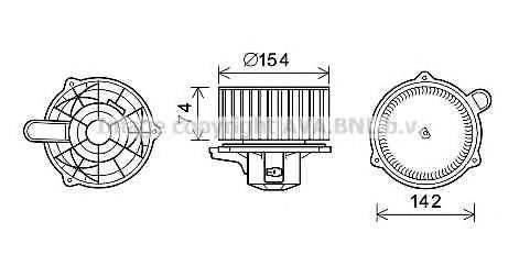 Електродвигун, вентиляція салону AVA QUALITY COOLING HY8348