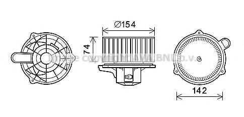 Електродвигун, вентиляція салону AVA QUALITY COOLING HY8349