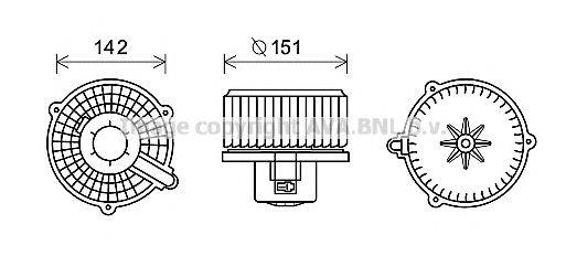 Електродвигун, вентиляція салону AVA QUALITY COOLING HY8399