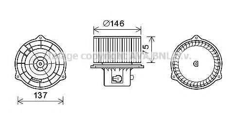 Електродвигун, вентиляція салону AVA QUALITY COOLING HY8403